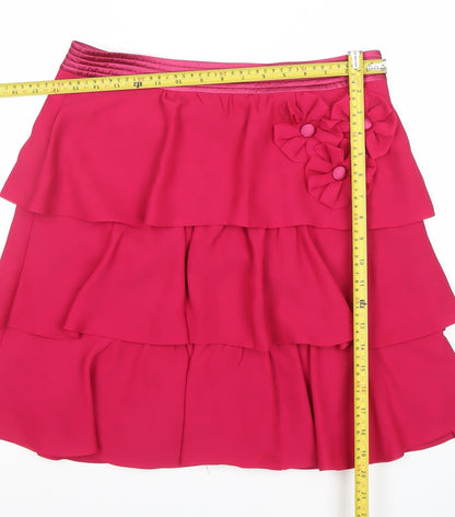 Awear Women’s Pink Layered Short Chiffon Skirt Size 10