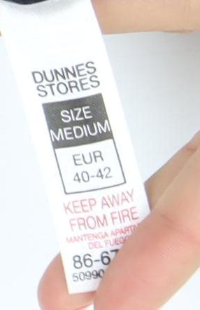 Dunnes Stores Women's White & Navy Striped Crew Neck Cotton Jumper Size 12