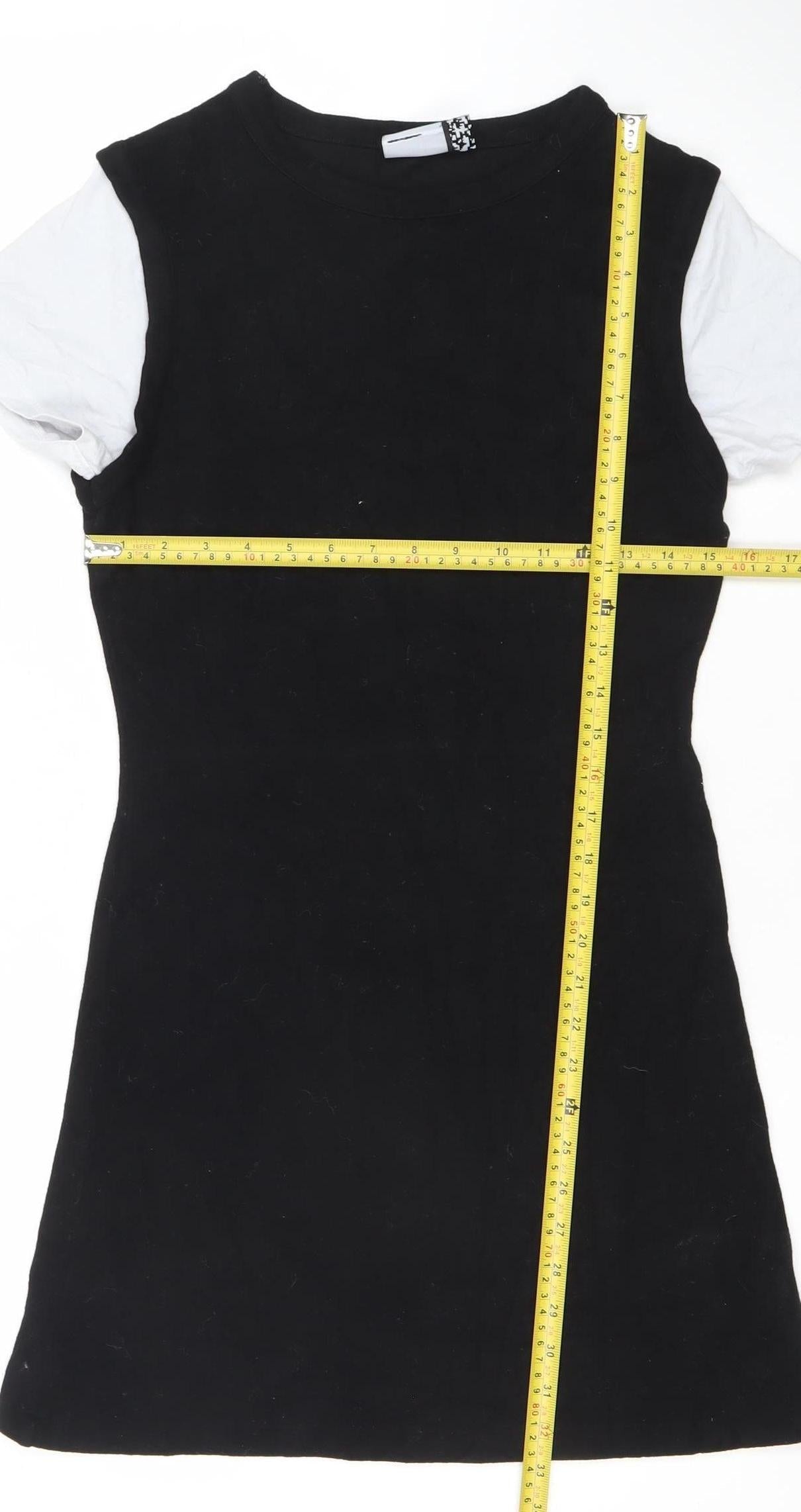 ASOS Women’s Black Bodycon Cotton Elastane Sleeveless Dress Size 14