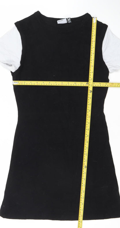 ASOS Women’s Black Bodycon Cotton Elastane Sleeveless Dress Size 14