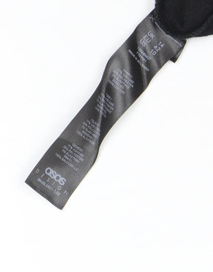 ASOS Women’s Black Bodycon Cotton Elastane Sleeveless Dress Size 14