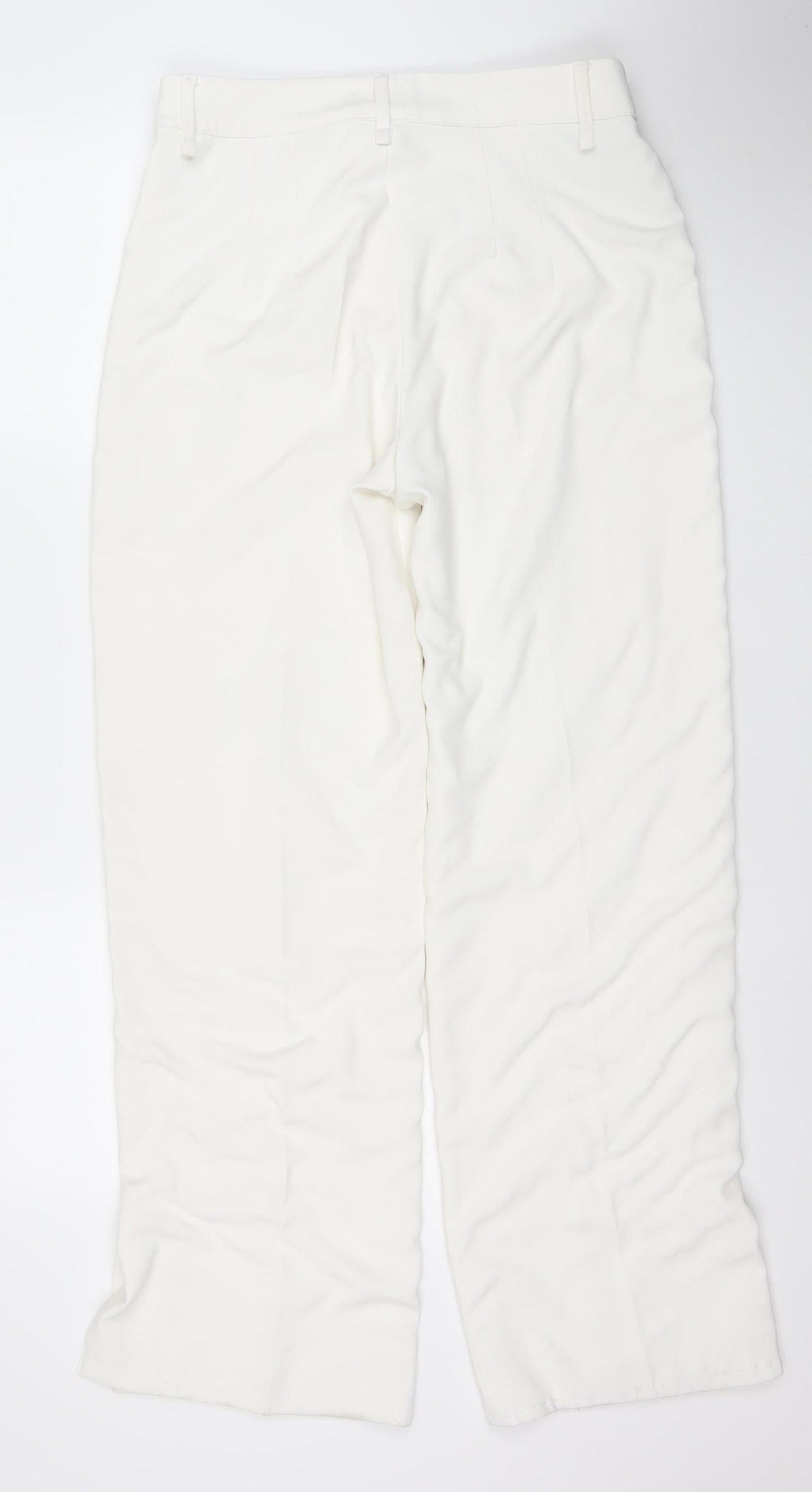 Womens UK Size 12 MNG Regular Fit BusinessFormal Ivory Trousers