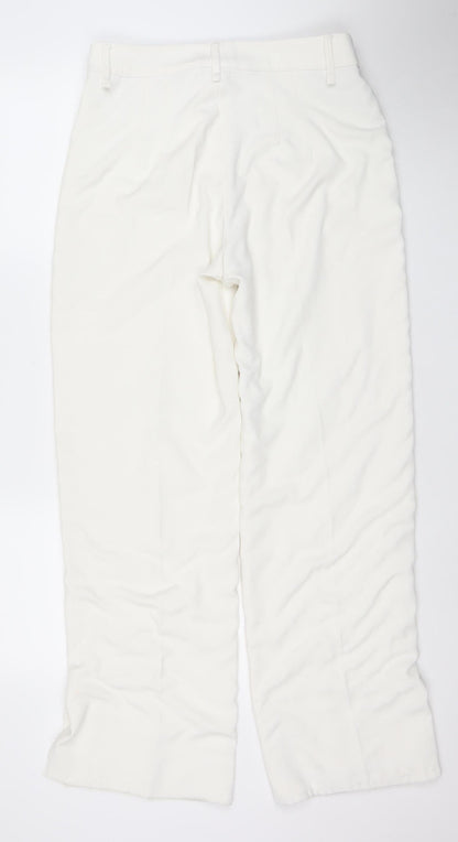 Womens UK Size 12 MNG Regular Fit BusinessFormal Ivory Trousers