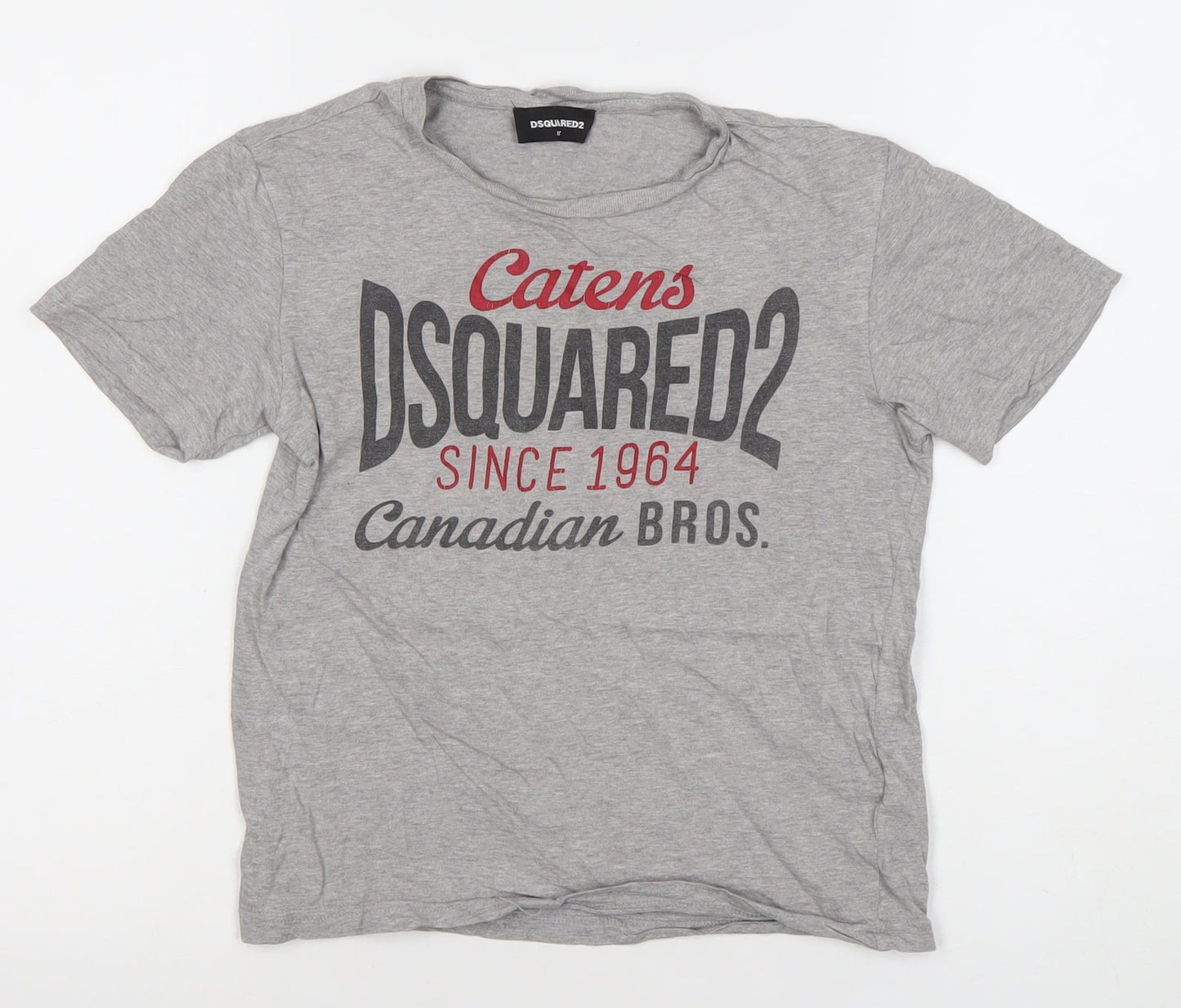 Dsquared2 Boys Grey Logo Print Cotton T-Shirt 8 Years