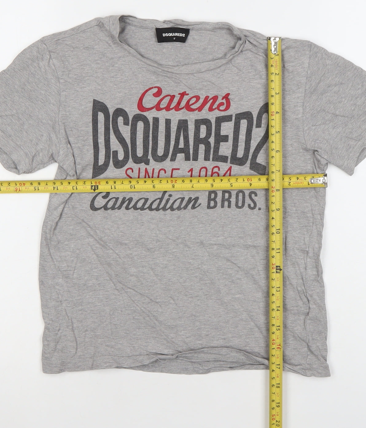 Dsquared2 Boys Grey Logo Print Cotton T-Shirt 8 Years