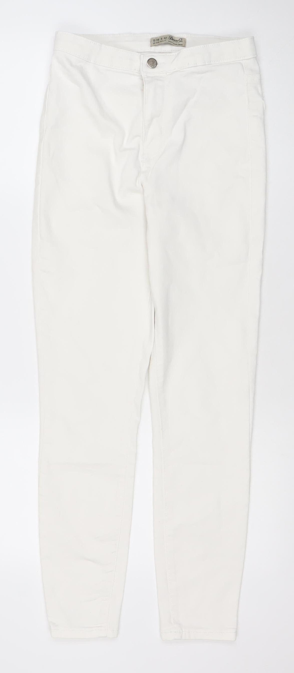 Denim Co Women’s White Skinny Stretch Jeans Size 10