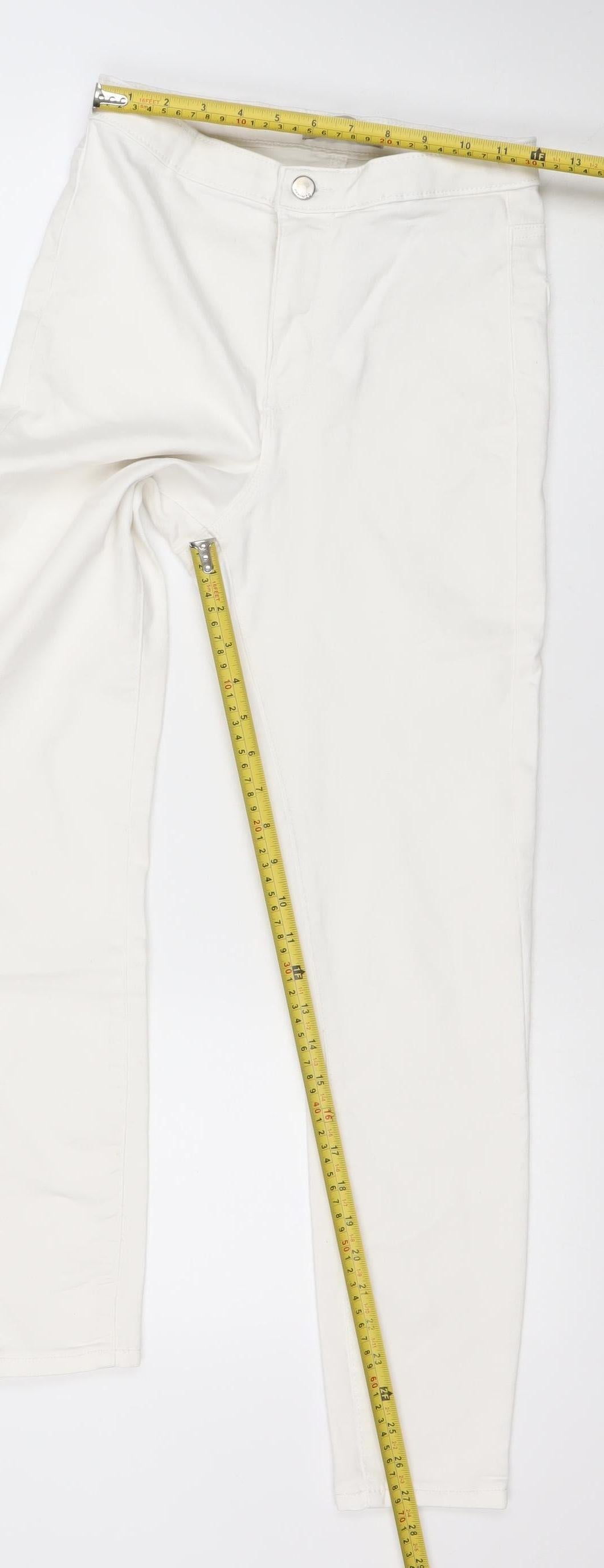 Denim Co Women’s White Skinny Stretch Jeans Size 10