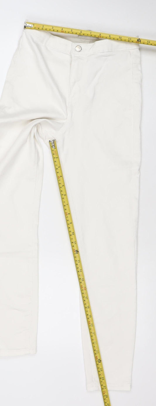 Denim Co Women’s White Skinny Stretch Jeans Size 10