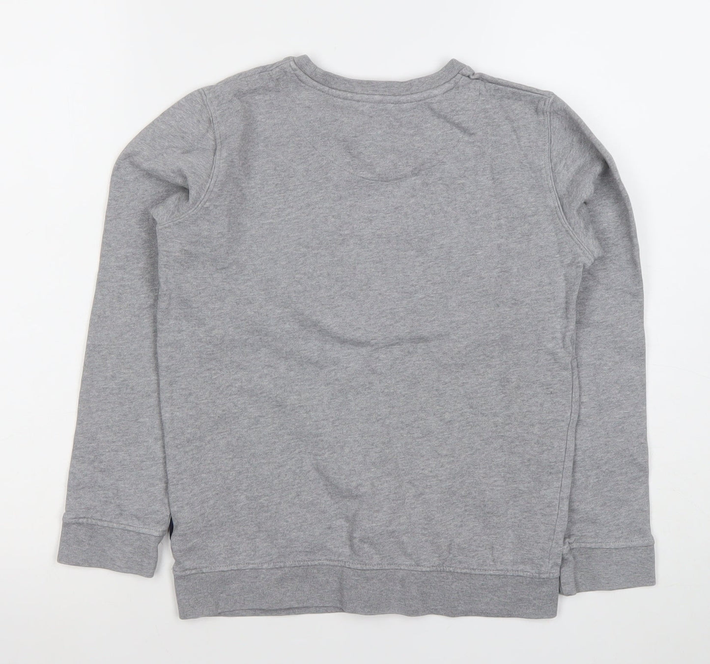 Ben Sherman Boys Grey Logo Sweatshirt 9-10 Years Cotton Blend Crew Neck