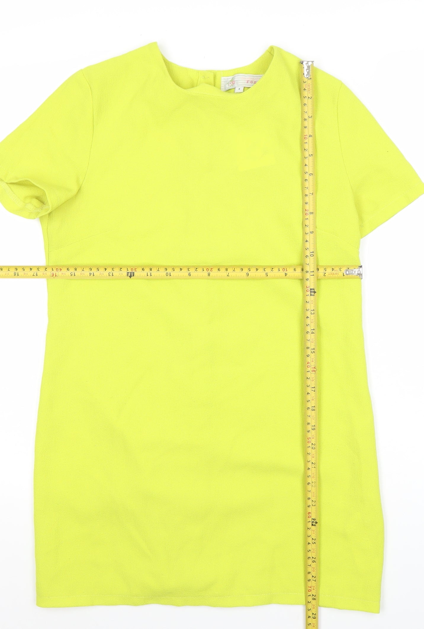 Cameo Rose Women’s Yellow Short Sleeve Shift Dress Size 8