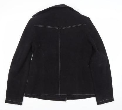 Sasha Women's Black Cotton Double-Breasted Suit Jacket UK 12