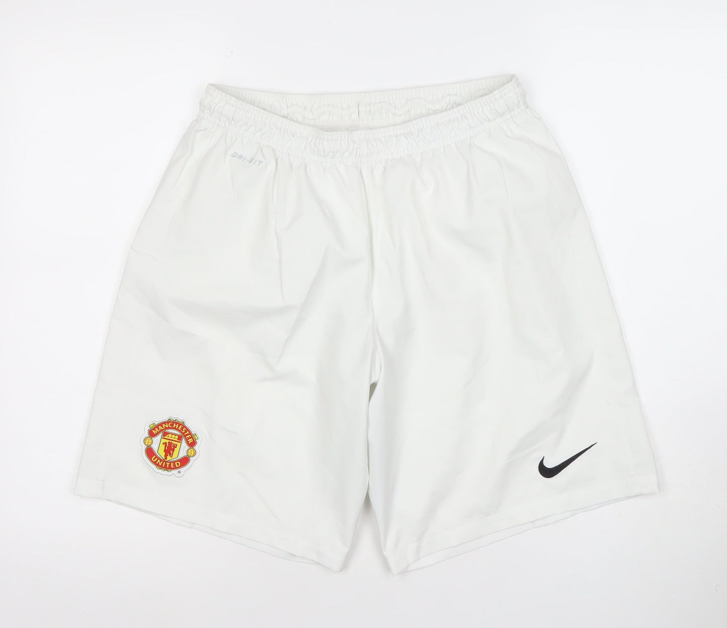 Nike Manchester United Men's White Dri-FIT Football Shorts L