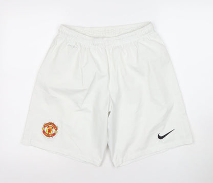 Nike Manchester United Men's White Dri-FIT Football Shorts L