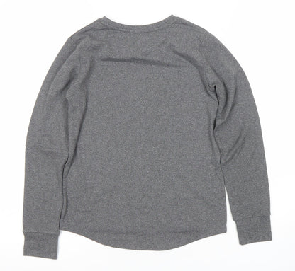 St. Bernard Girls Grey Long Sleeve 'Limitless' Active T-Shirt 8-9 Years