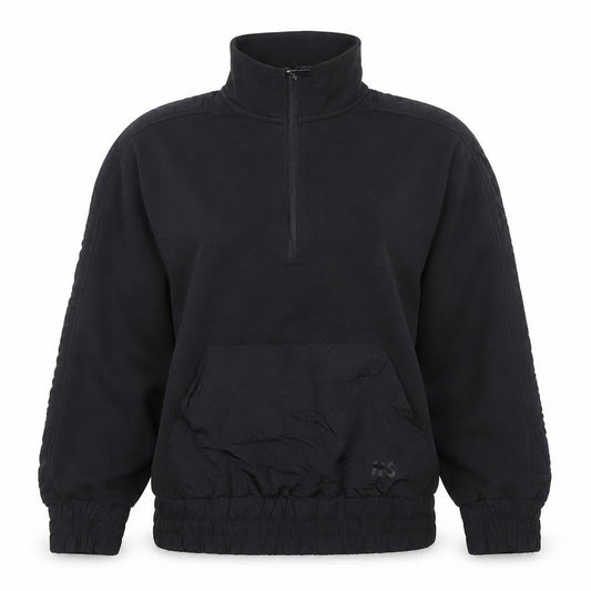 Front view of Helen Steele x Dunnes Stores Black 1/2 Zip Pullover Sweatshirt XS Women