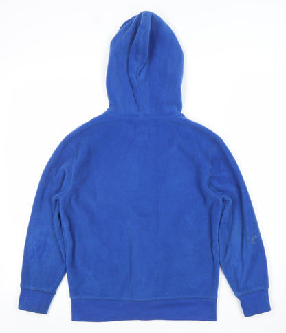GAP Boys Blue Fleece Zip Hoodie Jacket 8-9 Years Hooded Cotton Lined
