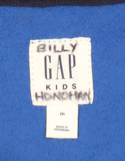 GAP Boys Blue Fleece Zip Hoodie Jacket 8-9 Years Hooded Cotton Lined
