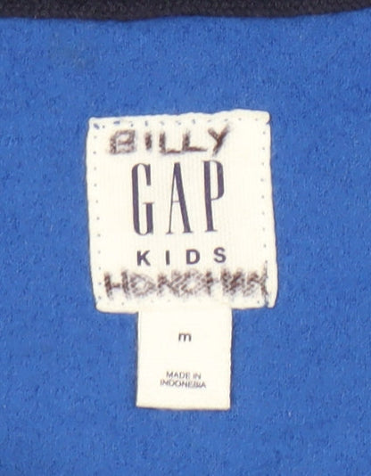 GAP Boys Blue Fleece Zip Hoodie Jacket 8-9 Years Hooded Cotton Lined