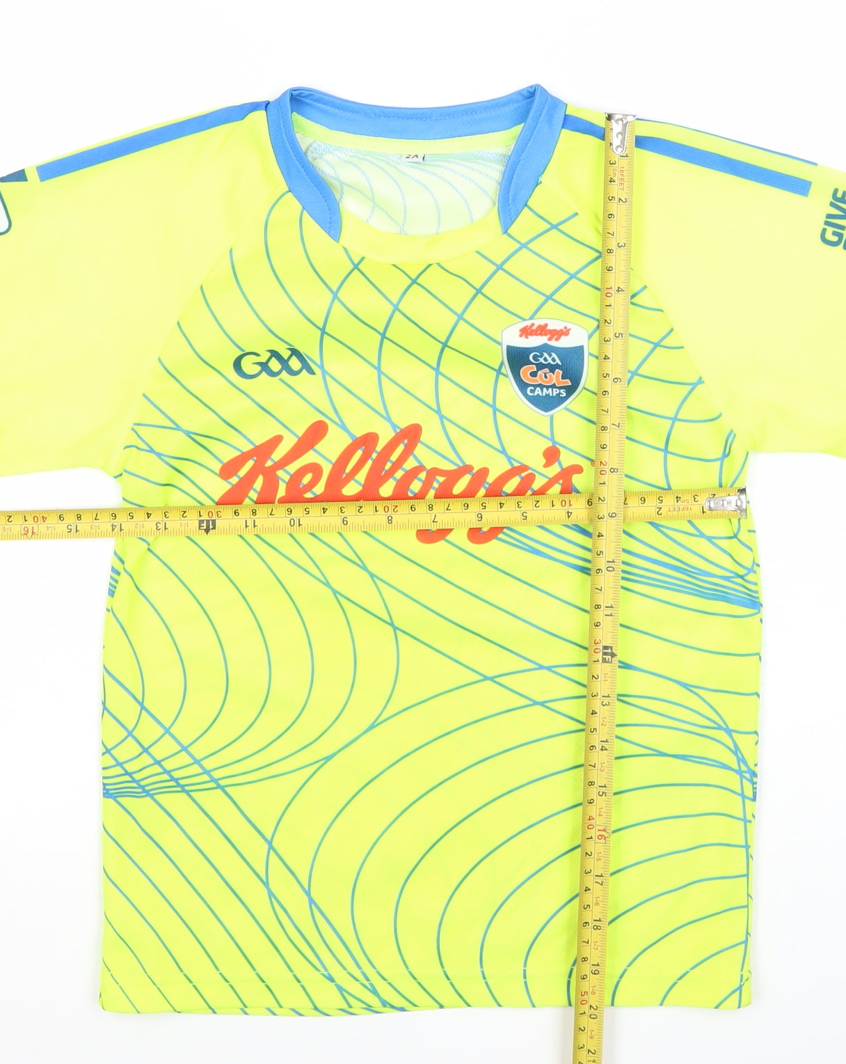 O'Neills Boys Yellow GAA Kellogg’s Cool Camps Jersey T-Shirt 2 Years