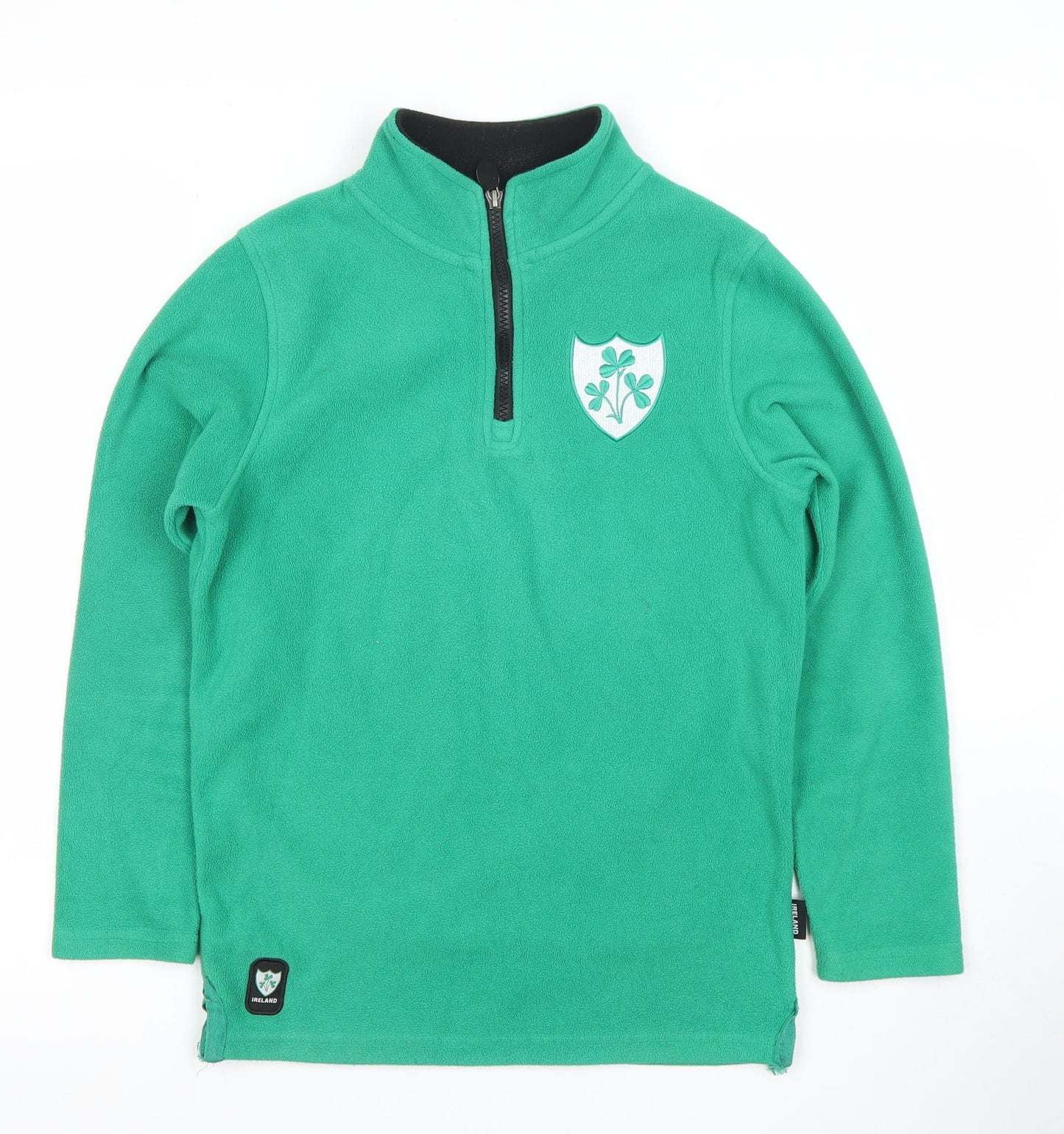 Ireland Classics Boys Green Fleece 1/4 Zip Hoodie 11-12 Years