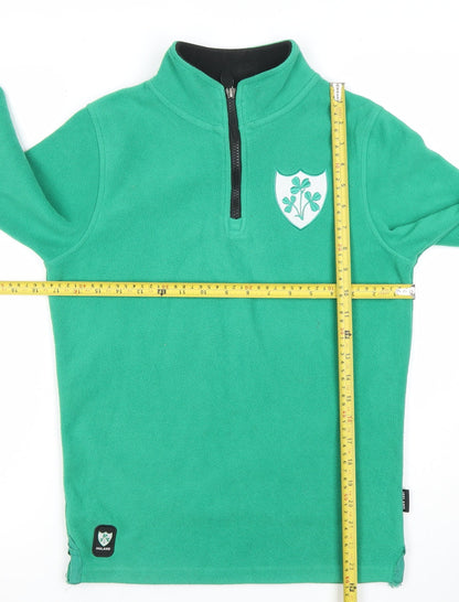 Ireland Classics Boys Green Fleece 1/4 Zip Hoodie 11-12 Years