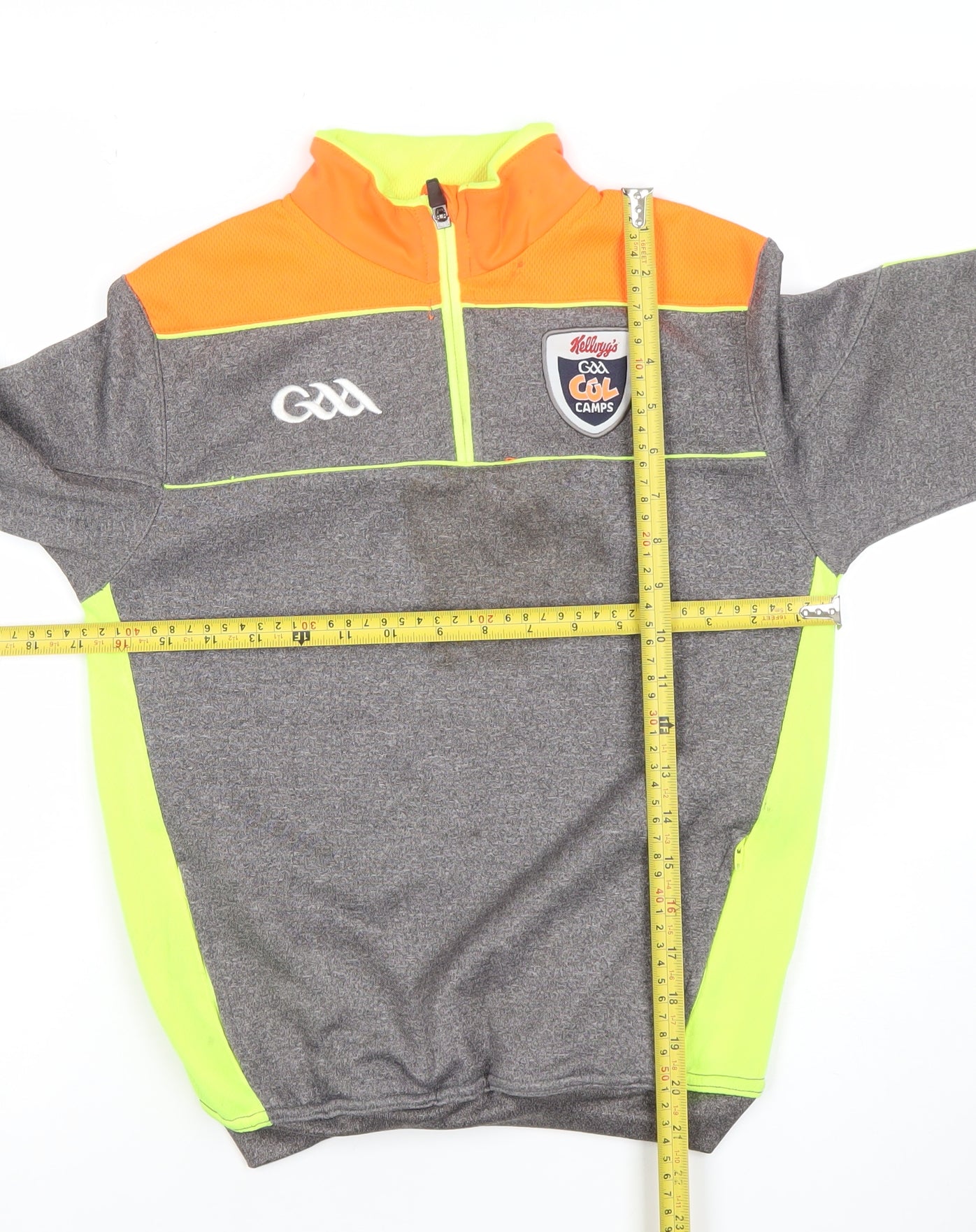 O'Neills Boys Grey Neon Full Zip Sweatshirt 3 Years Kellogg’s GAA Cool Camps