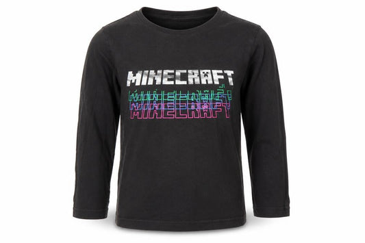 Marks and Spencer Boys Black Minecraft Long Sleeve T-Shirt 4-5 Years