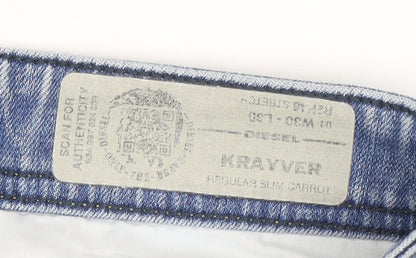 Diesel Krayver Men's Blue Slim Straight Jeans W30 L32