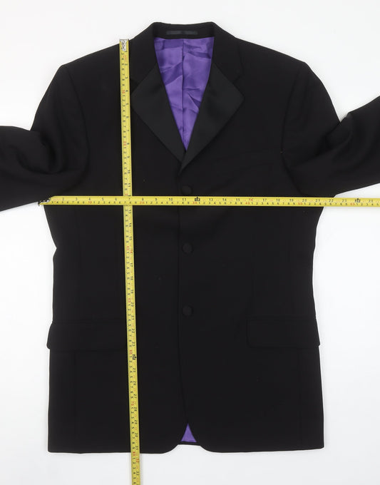 Daniel Hechter Men's Black Wool Shawl Lapel Suit Jacket 38R