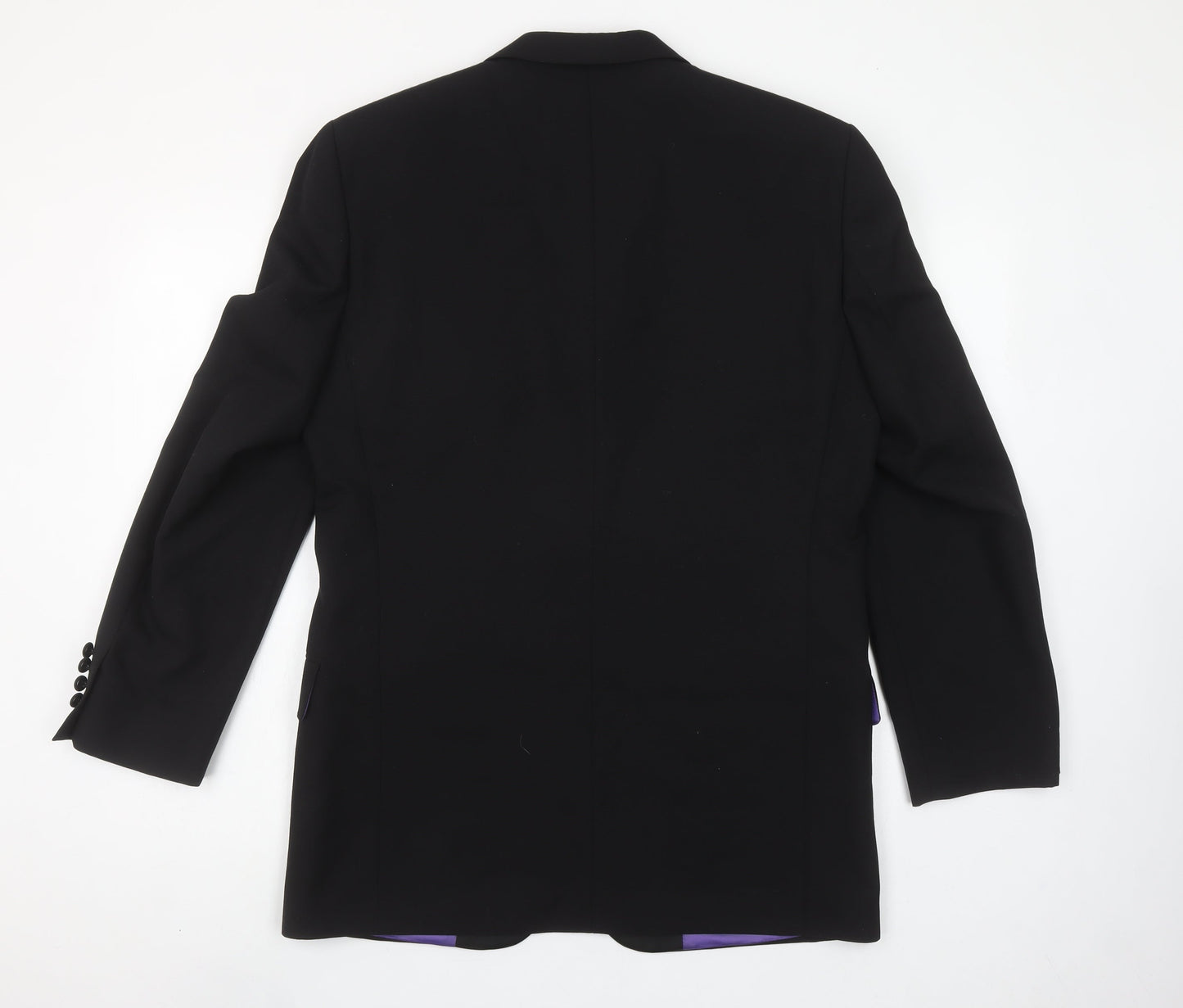 Daniel Hechter Men's Black Wool Shawl Lapel Suit Jacket 38R