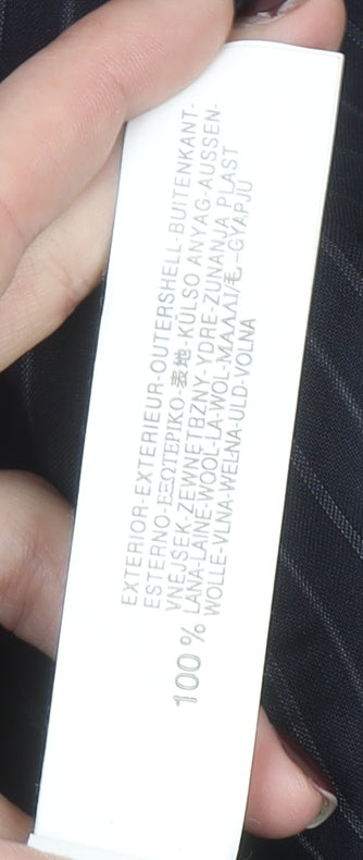 Zara Man Blue Pinstripe Wool Blazer Jacket Men's Size 42 Classic Fit