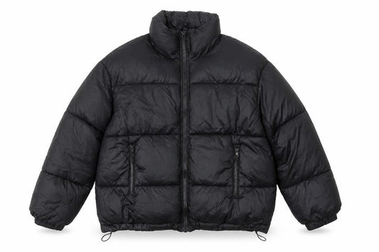 Weekday Womens Black S Benita Puffer Jacket Lightweight Winter Coat