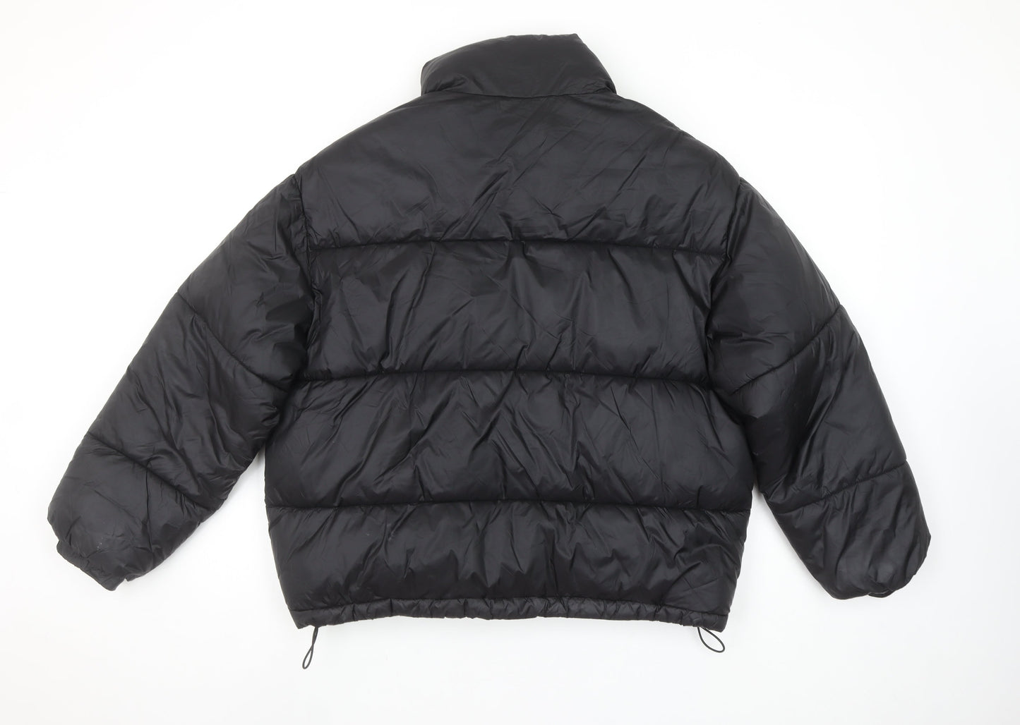Weekday Womens Black S Benita Puffer Jacket Lightweight Winter Coat