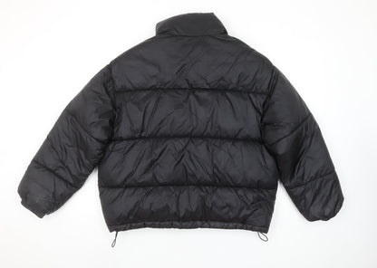 Weekday Womens Black S Benita Puffer Jacket Lightweight Winter Coat