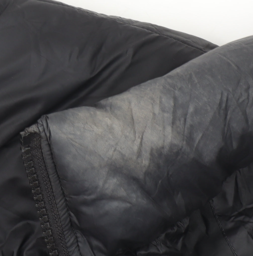 Weekday Womens Black S Benita Puffer Jacket Lightweight Winter Coat