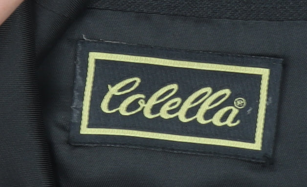 Colella Men's Black Wool Formal Blazer Jacket 48L Long