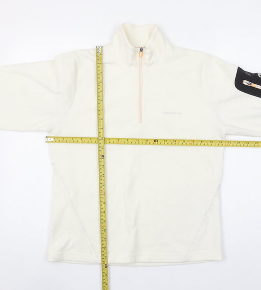 Craghoppers Women Ivory Fleece Half Zip Pullover Sweatshirt UK 12