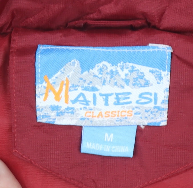 MAITESI Classics Women's Red Puffer Jacket M Regular Fit Winter Coat