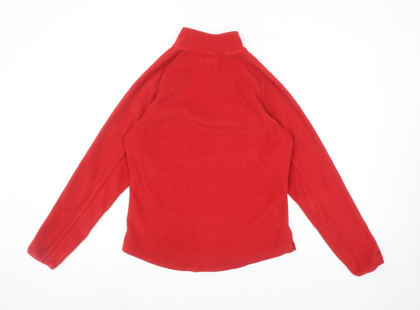 Quechua Women Red Fleece 1/4 Zip Pullover Sweatshirt Size Small