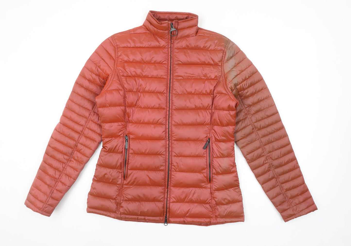 Barbour Women’s Brown Size 12 Puffer Jacket Quilted Full Zip