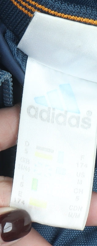 Adidas Men's Blue Retro Puffer Jacket Size M Quilted Winter Coat