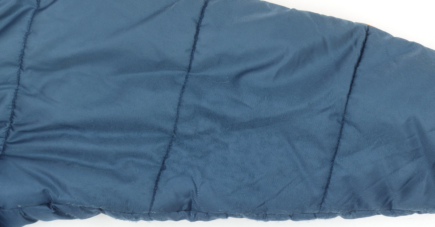 Adidas Men's Blue Retro Puffer Jacket Size M Quilted Winter Coat