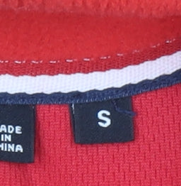 Superdry Men's Red Fleece 1/4 Zip Pullover Sweatshirt Size S