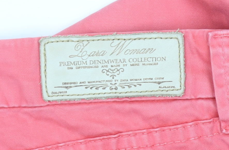 Zara Woman Pink Slim Fit Mid Rise Skinny Jeans Size 12