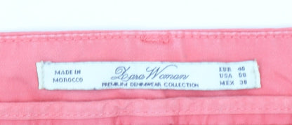 Zara Woman Pink Slim Fit Mid Rise Skinny Jeans Size 12
