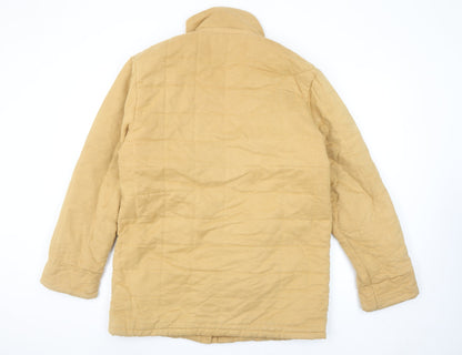 Un Deux Trois Women Beige Mid-Length Quilted Jacket Size 10