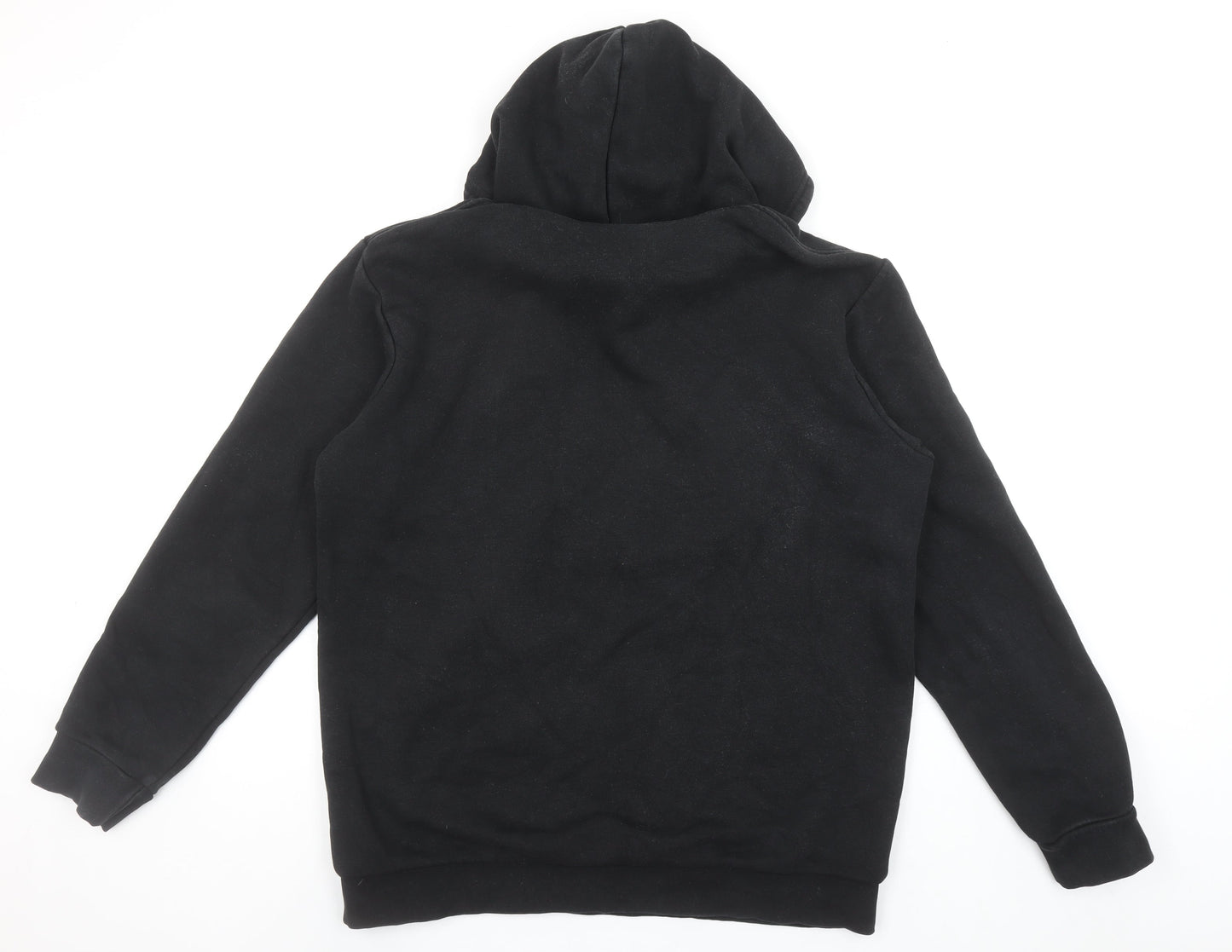 Adidas Men's Black Pullover Hoodie Fleece Size L Logo Sweatshirt