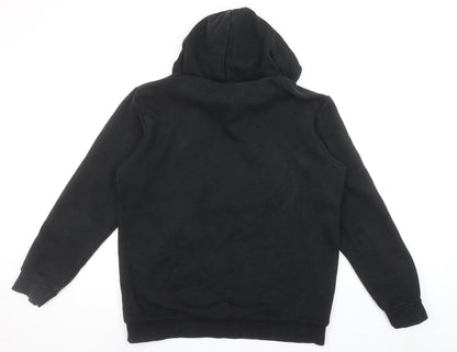 Adidas Men's Black Pullover Hoodie Fleece Size L Logo Sweatshirt