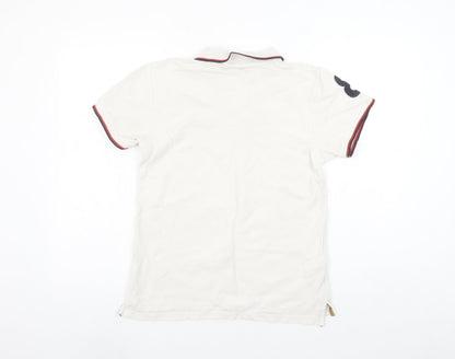 Liverpool FC Boys White Polo Shirt 11-12 Years Football Embroidered Logo