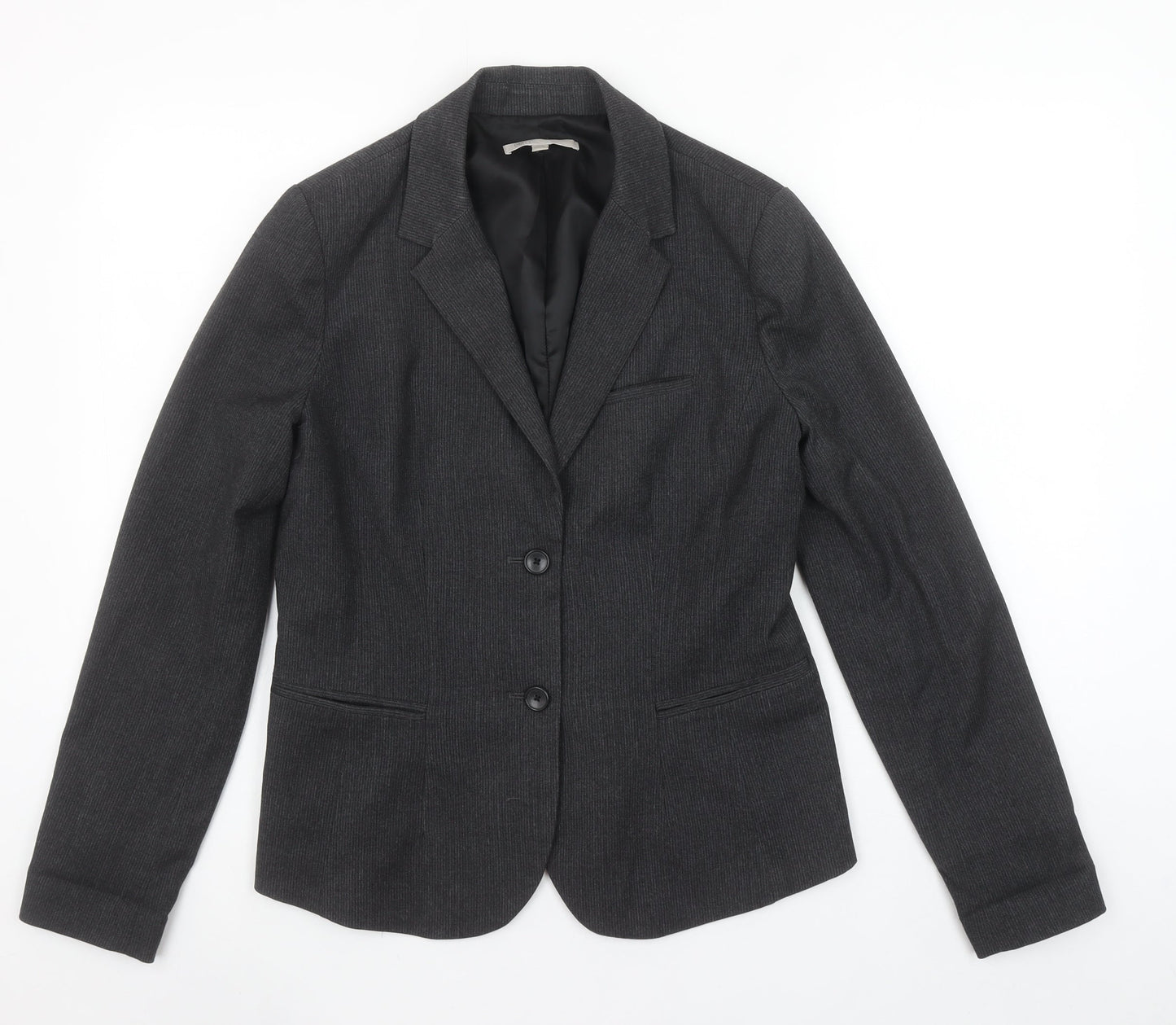 Gap Women’s Grey Pinstripe Blazer Jacket Size 8 Slim Fit